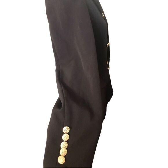 Inffinity Store black dressy blazer with gold accent buttons with infinity symbo - Picture 4 of 11
